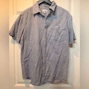 Sonoma Casual Short-Sleeve Button-Up Shirt in Light Blue